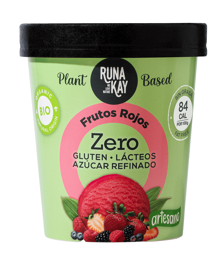 Helado ecológico de frutos rojos