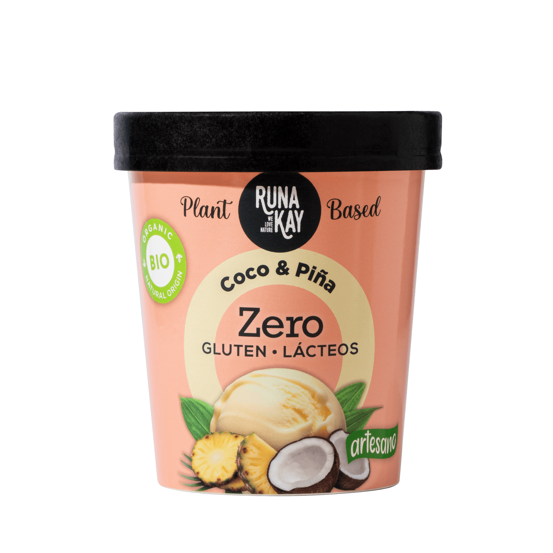 Helado ecológico de coco y piña